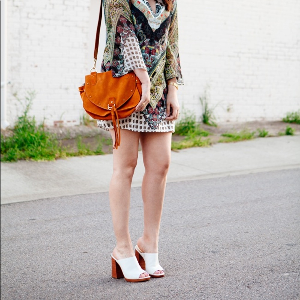 Frye Cream open toed mules with chunky heel - Picture 14 of 16